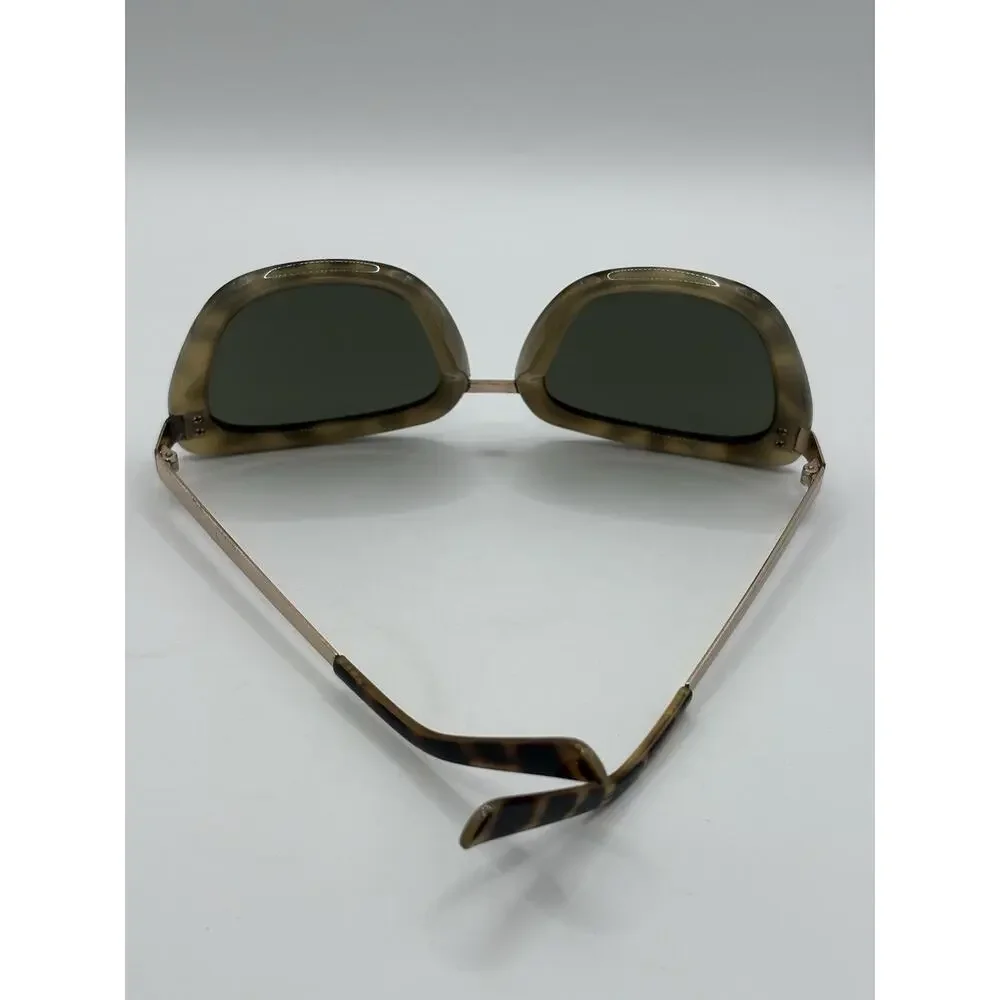 Ann Taylor Cat Eye Sunglasses Tortoise Gold Green Lenses Women 53-20-135